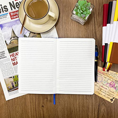 Notebook Journal, College Ruled Notebook Lined A5 160 Pages,Hard Cover Journals for Writing, Notebooks for Work Office School Women Men,5.7 inches x 8.4 inches(Dark Blue) - color: Dark Blue