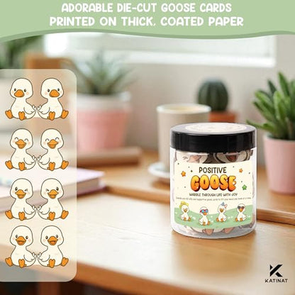 Positive Goose Jar, 60 Silly Goose Affirmation Cards, Teen Girl Gifts Treny Stuff, Birthday Gifts for Teenage Girls, Daughter, Stocking Stuffers for Teen Girls - color: Positive Goose
