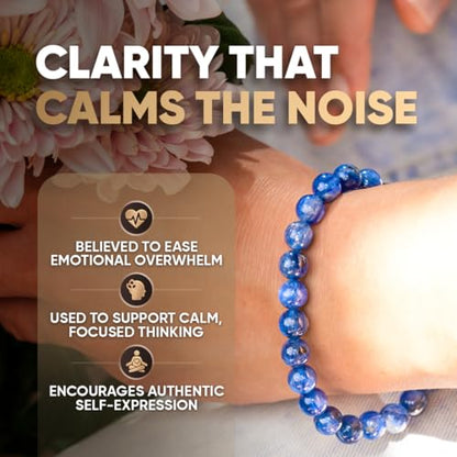 Spiritual Bracelets for Women & Men, Healing Crystal Bracelet with Natural Stones for Meditation, Chakra Alignment & Inner Transformation - style: My Truth, My Power
