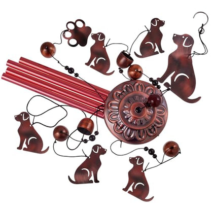 36 Inch Dogs Wind Chimes Outdoor/Indoor Decor - Metal Dog Musical Wind Bells, Mobile Romantic Dog Wind Catcher, Outdoor Dogs Wind Chimes Gifts for Mom, Home, Balcony, Trees, Festival Garden Decoration
