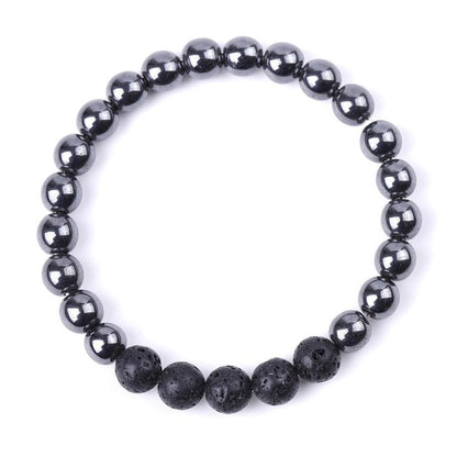 HZHRony Healing Crystal Stone Beads Bracelet Irregular Gemstone Beaded Bracelets For Women and Men Anxiety Relief Yoga Bracelet Jewelry Gifts 7 Inch - color: Grey