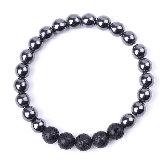 HZHRony Healing Crystal Stone Beads Bracelet Irregular Gemstone Beaded Bracelets For Women and Men Anxiety Relief Yoga Bracelet Jewelry Gifts 7 Inch - color: Grey
