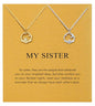 Golden Necklace for Women Virgin Mary Angel Butterfly Necklace Sister New Mom Friendship Necklace Birthday Christmas Gift - style: Sister- sun moon
