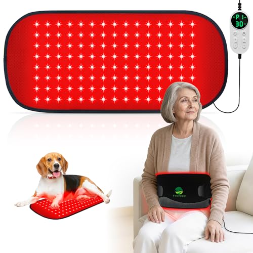 Red-Light-Therapy-for-Body,2026 Upgraded 4 Therapy Modes,5 Intensity Levels,10–90 Min Timer,Medical-Grade TPU Mat for Pain Relief,20"x 9"Dual Wavelength Infrared Red Light Blanket for Home&Travel Use - size: 20" x 9"