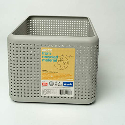 Rotho Storage Box, Plastic (PP) BPA-Free, Cappuccino, 13l (32,6 x 23,8 x 18,8 cm) - color: Cappuccino