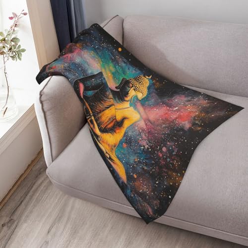Meditating Monk Portrait Blanket,Double-Sided Fleece With Zen Artwork,Hypoallergenic & Lightweight,Perfect For Yoga Practitioners,Spiritual Gift,Suitable For Beds,Sofas And Offices 40x50 Inch