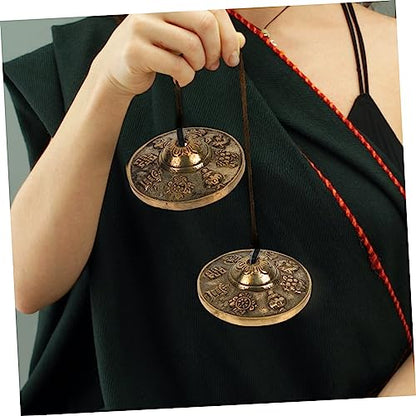 Unique Long Ringing Tone Handbell Meditation and Mindfulness Tool Buddhist Practice Religious Cymbal Bell