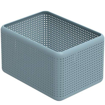 Rotho Storage Box Without lid 13 l, Plastic (PP) BPA-Free, Blue, 13l (32,6 x 23,8 x 18,8 cm) - color: Blue