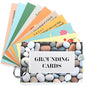 AmazingSpark 10 Pcs Grounding Card Coping Skills Card for Anxiety & Stress Relief with Metal Binder Rings Mindfulness Flashcard Meditation & Self-Care Tools Mental Health Therapy Gift for Adults Teens