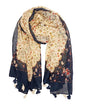 YOUR SMILE Large Boho Scarf for Women Lightweight Floral Printed Scarves Fall Winter Fashion Fringed Shawl wraps - color: 16 Beige Shivering