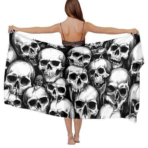 Women's Lightweight Long Scarf Thin Scarf Beach Headscarf Wimwear Bikini Wrap - color: Color629
