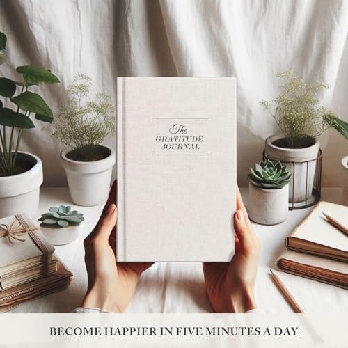 The Gratitude Journal for More Happiness, Optimism, Affirmation & Reflection - An Effective Manifestation Guide Journal, Undated Daily Journals for Women & Men (Beige) - color: Beige