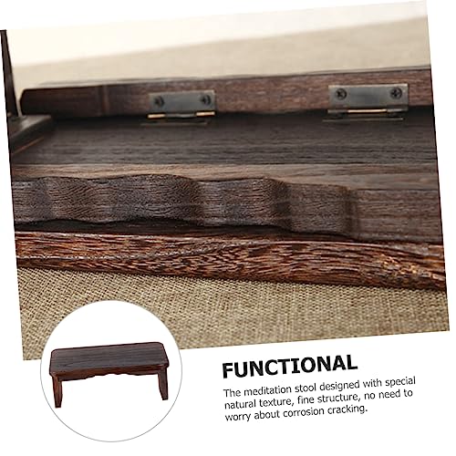 Foldable Wood Stool for Meditation Portable Meditation Bench Zen Stool Kneel Mat Cushion