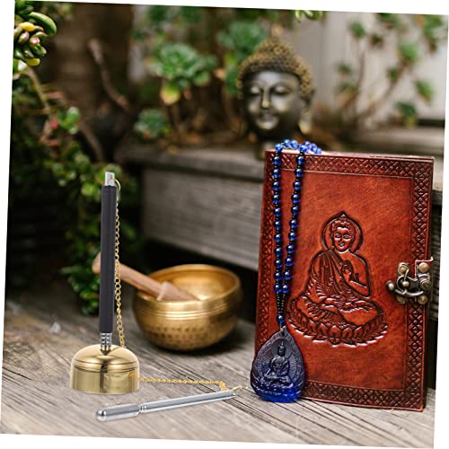 Healifty Telescopic Buddhist Temple Chime Large Handbell Instrument for Meditation and Praying Rituals with Smooth Safe Surface Practical Religious Ceremony Tool and Home Decor