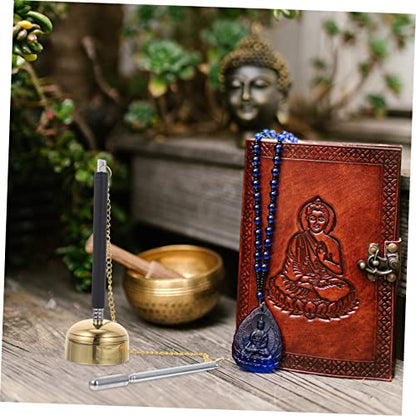 Healifty Telescopic Buddhist Temple Chime Large Handbell Instrument for Meditation and Praying Rituals with Smooth Safe Surface Practical Religious Ceremony Tool and Home Decor