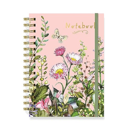 Designer Greetings, Designer Papers Flex Cover Journal with Elastic Band, Plant Life Design - 320 Pages (6” x 8.25”) - Back-to-School Supplies, Creative Writing, Personal Notes - style: Plant Life