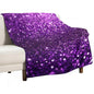 Fashion Bed Sofa Couch Cover, Unisex Blanket, Beautiful Dark Purple Bling Glitter Sparkles Pattern Lightweight Flannel Blanket - color: Color58, size: 30"x40"