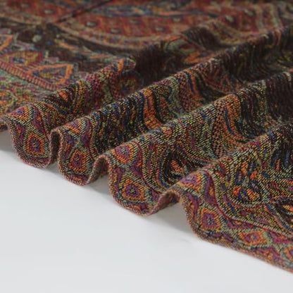 Ciormis Two Tone Silky Paisley Pashmina Shawl Scarf,Soft Women's Rave Jacquard Pashminas Wrap Scarves - color: Style5-black Plum Paisley