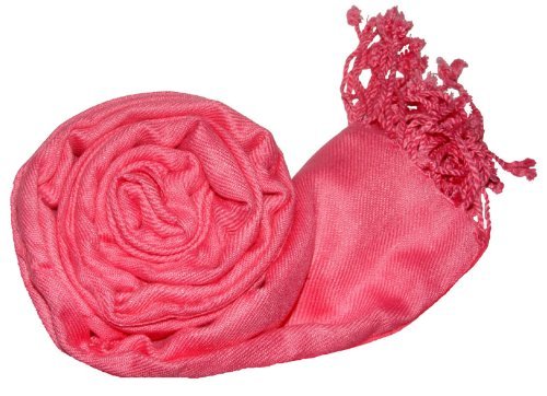 Peach Couture Women’s Pashmina Shawl Wrap – Warm Long Large Scarf for Evening Dress, Bridesmaid, Wedding & Bridal Wear - color: Hot Pink