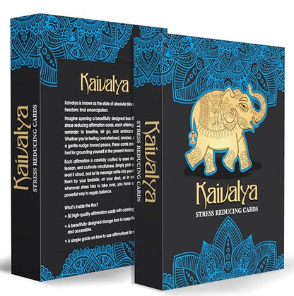 Kaivalya Stress Relief Positive Affirmations Cards for Women, Set of 50 Inspirational Daily Affirmation Card for Women Self Care and Meditation, Unique Motivational Gift