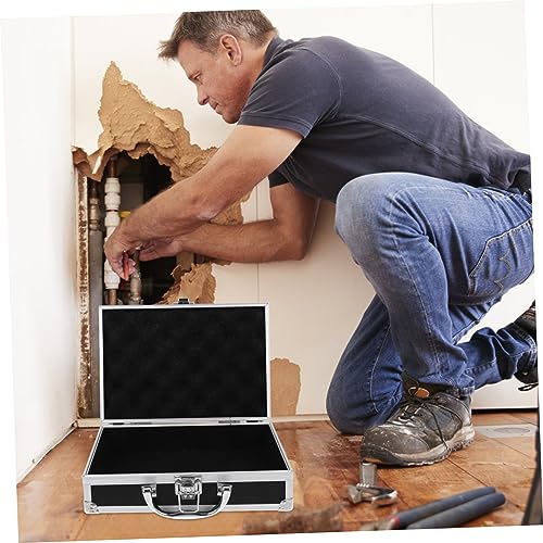 Multifunctional Aluminum Alloy Briefcase Portable Box Durable Storage Case for Home Office and Travel Shockproof Organizer for Instruments