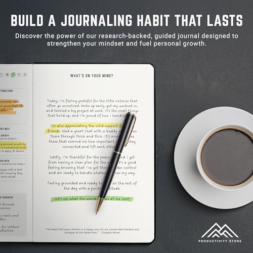 PRODUCTIVITY STORE Better Man Journal - Gratitude Journal – 5 Minute Journal - Reflection Manifestation Journal for Mindfulness & Self Care Journal – Goal/Guided Gratitude Journal for Men