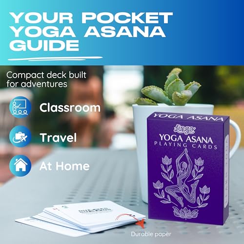 Lingo Yoga Asana Playing Cards | Yoga Flow: 52 Poses & 2 Shantras | Mindful Movement