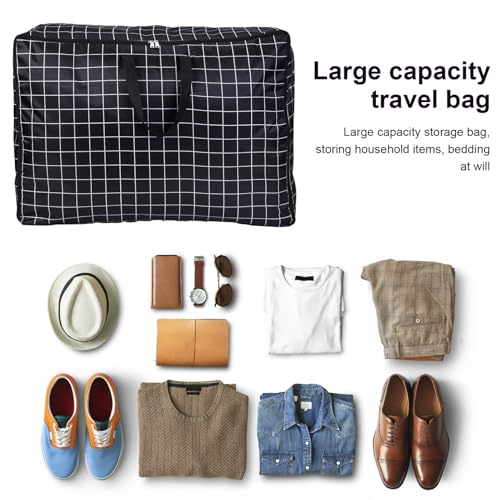 2pcs Oxford Cloth Duvet Storage Bag Large Capacity Moving Bag Zippered for Clothes Blankets Moisture Protection Dustproof Stylish Home Decor
