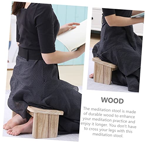 ibasenice Wooden Meditation Stool Portable Zen Kneeling Seat for Comfortable Praying and Meditation Practice Non-Slip Design for Enhanced Stability and Support