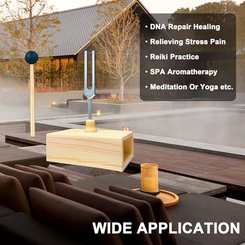 2pcs Tuning Fork 440Hz Vibration Wood Resonator Box Experimental Instrument Tuning Fork Knocker 6.5x16mm 0.3x0.6in