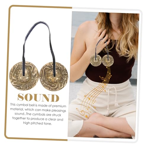 SECFOU Handcrafted Meditation Cymbal Bell with Storage Bag for Yoga and Mindfulness Practice Produces Harmonic Tones for Healing and Positive Energy
