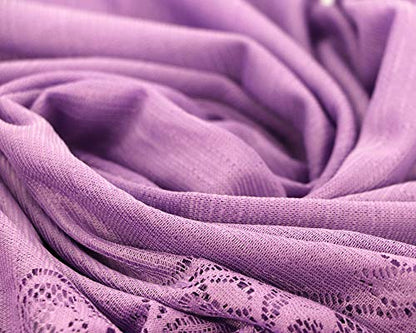 RIIQIICHY Shawls and Wraps for Evening Dresses Scarfs for Women Pashmina Wedding Formal Shawl - color: Purple