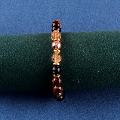 KSQS Healing Stone Bead Bracelet for Women, Natural Gemstones Balance Protection Bracelet, Spiritual Crystal Beads Bracelet Anxiety Relief with Meaning Card - style: Confidence