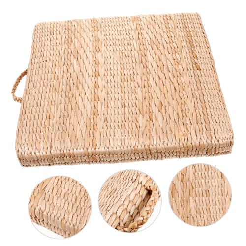 Cabilock Woven Floor Cushion Handmade Straw Meditation Pillow for Living Bedroom Yoga and Comfortable Floor Seat Mat Present for Home Decor