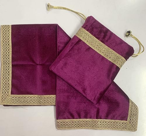 SMMS Spiritual Velvet Table Cloth Altar Tarot Spread (Wine, Small- 46cm*46cm/ 18inch*18inch) - color: Wine, size: Small- 46cm*46cm/ 18inch*18inch