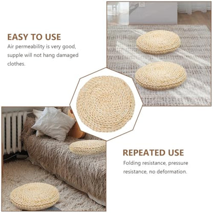 SOLUSTRE Handmade Corn Bran Seat Mat Eco-Friendly Meditation Pad Decorative Yoga Mat for Home