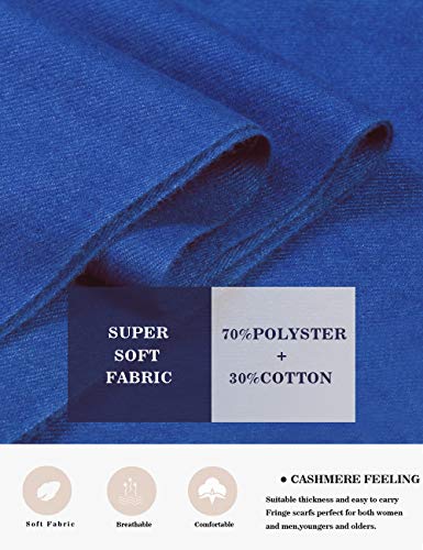 Pashmina Shawl Women Winter Scarf Warm Wedding Wraps Ladies Scarves for Evening Dresses - color: Royal Blue