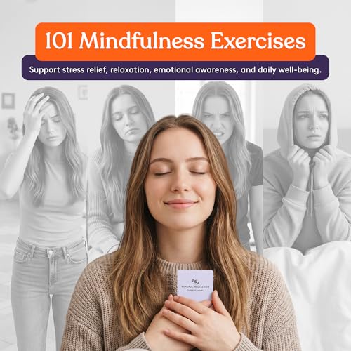 Special Supplies 101 Mindfulness & Meditation Cards Daily Self Care Kit for Stress & Anxiety Relief Relaxation Gifts for Teens and Adults Motivational Cards for Women -Positive Affirmations