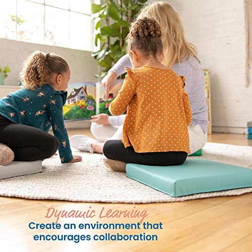 ECR4Kids SoftZone Floor Cushions, Square, Flexible Seating, Contemporary, 6-Piece - color: Contemporary