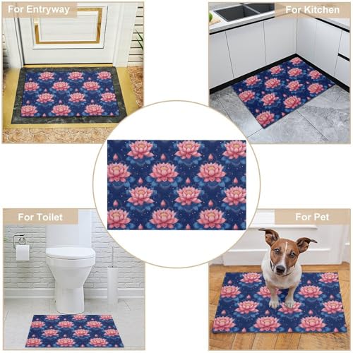 Yoga Meditation Lotus Carpet Rug Bath Rugs Bathroom Mats Soft Room Decor Floor Living Room 60 * 40cm