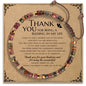 Thank You Gifts for Women: Teacher Appreciation Office Gifts for Coworkers Employee Boss Lady Manager Colleague Natural Stone Bracelet - color: RED-BLESSING
