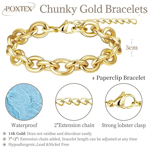 3mm Diamond Classic Tennis Bracelet for Women Dainty, Gold Jesus Cross Bracelets Trendy, 14K Gold Plated Heart/Evil Eye/Pearl/Starfish & Seashell Charm Bracelets for Women Bulk - style: Gold Paperclip