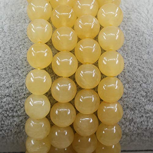 Keleny Gem Semi Precious Gemstones 8mm Round Beads Crystal Stretch Bracelets 7 Inch Unisex - color: Yellow Quartite