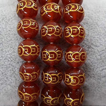 Keleny Fashion Crystal Man Women Stretch Bracelet 10mm Round Beads Rock Jasper 7 Inch Unisex - color: Dyed Red Agate Coated Coin Shape