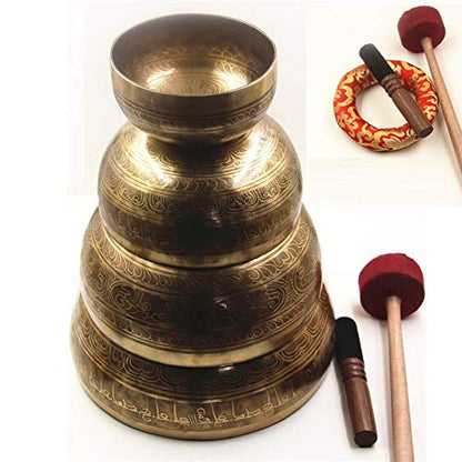 7 Size Nepal Tibetan Sing Bowl Himalayan Buddhist Yoga Meditation Singing Bowl Fengshui Handmade Home Decor (Size : 20CM)