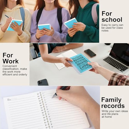 3Pcs A6 Spiral Notebook,Inspirational Journal,Motivational Journal for Women Men,Spiral Journal Notebook College Ruled Daily Diary for School,Travel,Business,Work (3Pcs-A6 Always Light Blue) - color: 3pcs-a6 Always Light Blue