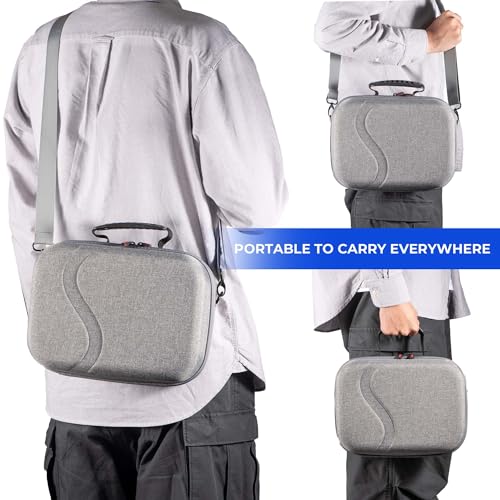 STARTRC GAMES Carrying Case for Meta Quest 3, Large Travel Case Compatible with BOBOVR S3 Pro/KIWI Design Battery Head Strap and Other Accessories, Hard Shell Travel Bag for Oculus Quest 3 - color: Gray
