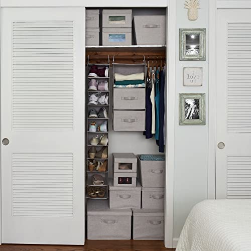 Household Essentials Large Fabric Storage Bins 2 Pack, Gray - color: Grey