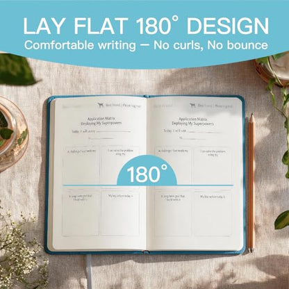 Comix Lined Journal Notebook for Women Men, Guided Daily Journal