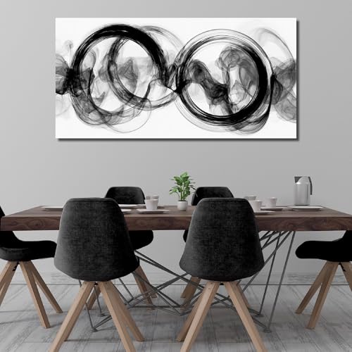 Black and White Abstract Wall Art for Office Modern Art Wall Decor for Living Room Large Wall Pictures for Bedroom 29 x 58 Inch - size: 58"L x 29"W